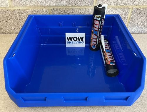 FACTORY CLEARANCE plastic parts storage lin bins boxes garage workshop Blue Grey — image 4