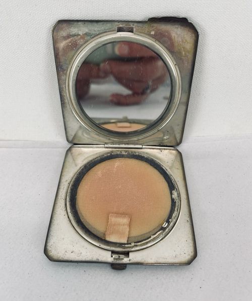 Vintage Birks Sterling Silver Powder Compact Mirror Engraved Initial D Monogram — image 6