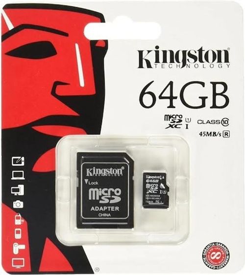 Kingston 64GB 128GB Micro SD Card SDHC SDXC Memory Card Class 10 with Adapter