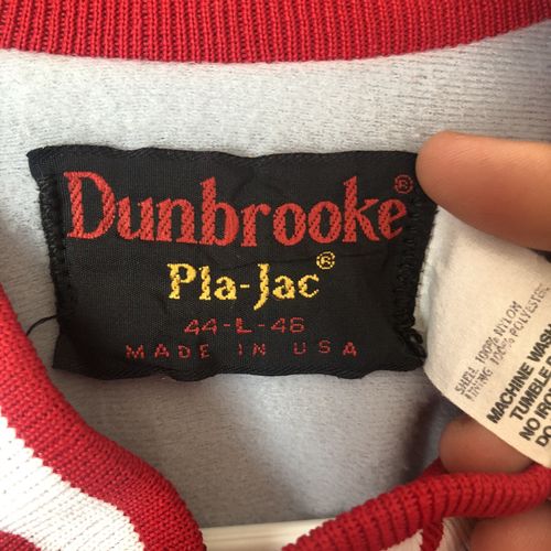 Vintage Exxon Pipeline Company Red/White Dunbrooke Plac-Jac Size Large USA Made — image 7