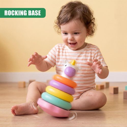 Una The Unicorn Baby Stacking Rings Montessori Toy Ring Stacker Toddler Activity — image 8