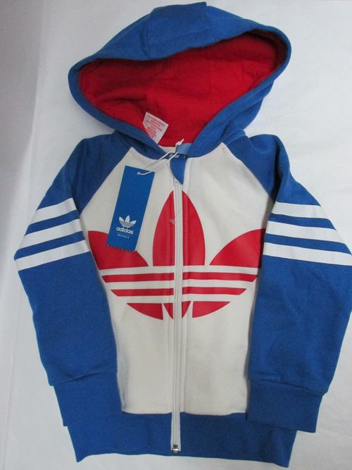 Baby ADIDAS ECSTAS FZ Hoodies White/Blue F48023 — image 1