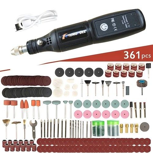 USB Cordless Electric Mini Drill Grinder Polishing Engraving Pen Rotary Tool Kit