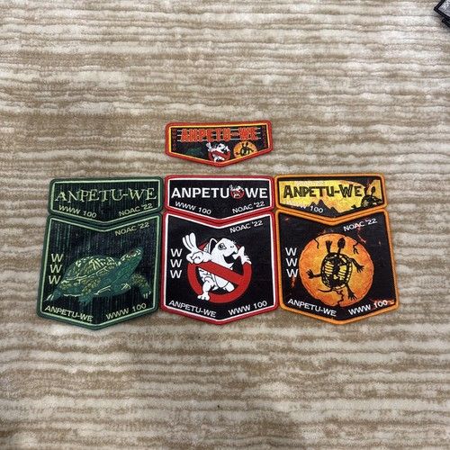 Anpetu-We Lodge 100, NOAC 2022 Flap Sets Ghostbusters The Matrix Jurassic Park