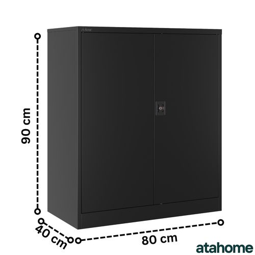 Atahome Metal Cabinet Storage Cupboard Lockable Steel Cabinet Adjustable Shelves — image 17