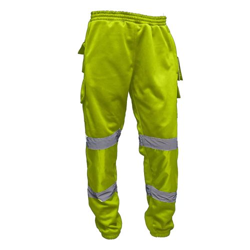 Hi Viz Vis Fleece Trousers Jogging Bottoms Safety Pants Work Wear Joggers Sweat — image 4