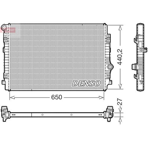 Denso Engine Radiator fits Audi Tt Roadster 2017 on 2.0