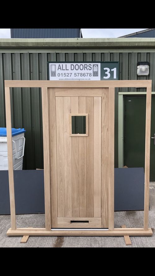 Solid Oak Front Door And Combination Frame, Made To Your Size £1995 — image 3