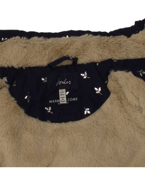 JOULES Baby Girls Padded Padded Jacket 18-24 Months Navy Blue Floral AK01 — image 3