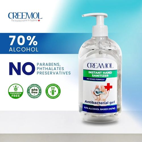 Creamol Instant Hand Sanitiser Gel 70% Alcohol No Rinse Formula – (18 x 500ml) — image 4
