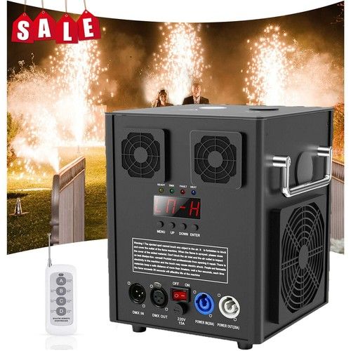 700W Cold Spark Machine DMX Stage Special Effect Wedding DJ Event Xmas w/Remote