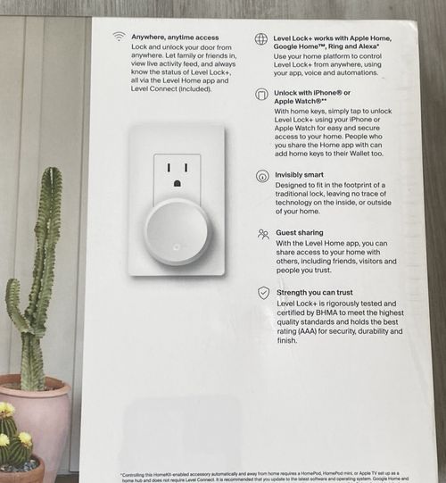 Level Lock+ Connect Wi-Fi Smart Lock Plus - Apple Home Keys Remotely Control NEW — image 3