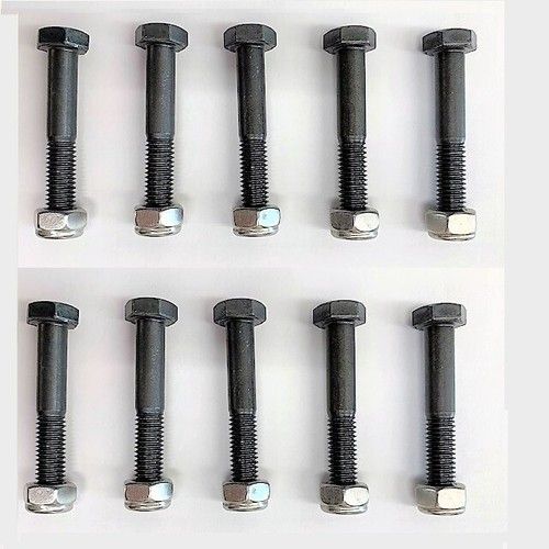 10 X PTO SHEAR BOLTS M8 x 50MM 10.9 Class Lock Nuts Baler Mower Feeder Topper