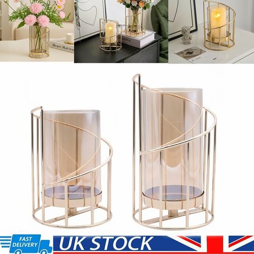 2Pcs Candle Holders Centerpiece Hurricane Candlestick For Wedding Dinning Party — image 17