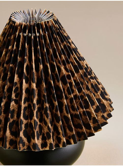 Black Leopard Print Battery Table Lamp — image 6