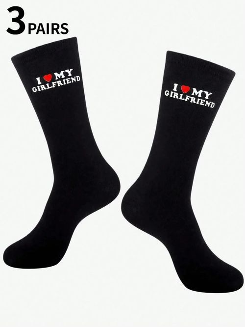 1 Pair “I Love My Girlfriend” Socks – Cute & Funny Gift for Boyfriend -UK — image 5