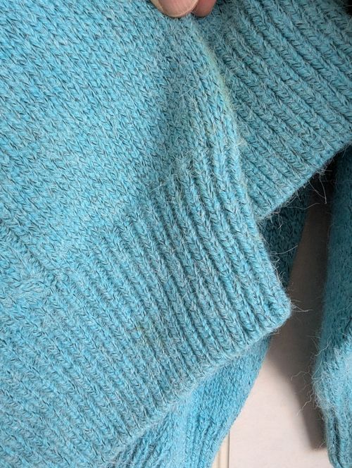 Berkertex Women's Blue Cable Knit Crew Neck Raglan Sleeve Jumper Size 14 — image 5