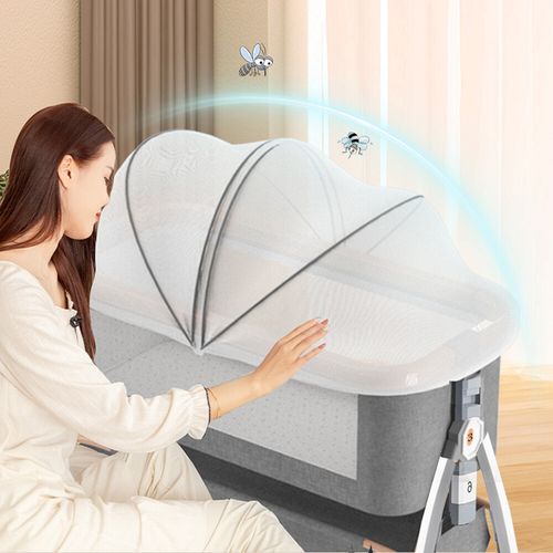 Baby Bedside Crib Sleeper Bassinet Height-adjustable Newborn Cot With Mattress — image 9