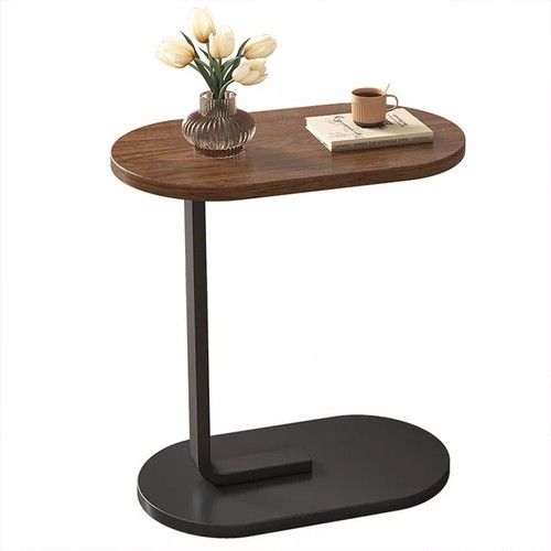 C-Shaped Compact Sofa Side End Table Coffee Laptop Table Living Room Bedroom