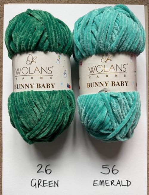Wolans Bunny Baby Yarn, Chenille Plush Yarn, Lots of Colours, New with labels