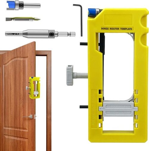 Door Hinge Routing Jig Stable Easy to Install Adjustable Door Hinge Router Kits