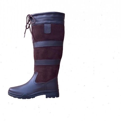 COUNTRY LEATHER RIDING BOOTS  KTY Equestrian Ladies Waterproof Wide SALE cheap