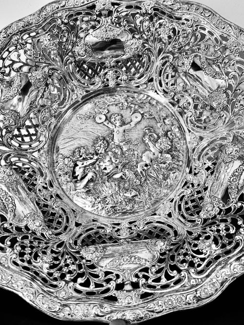 antique german solid silver 800 mark large bowl 459gr — image 2