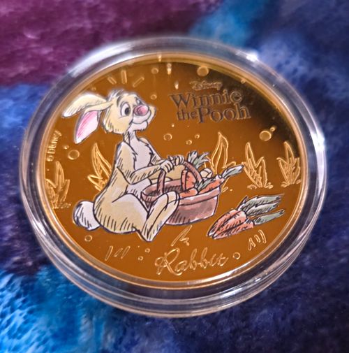 2023 Solomon Islands $1 Disney Winnie the Pooh Rabbit Multicolour Coin — image 1