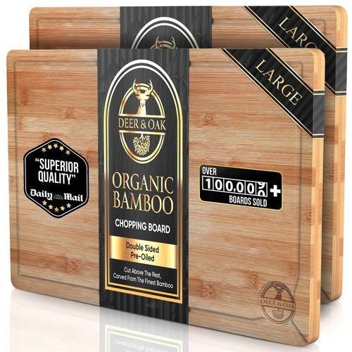 Chopping Board Extra Large Wooden Bamboo Cutting Kitchen Serving Wood Butchers