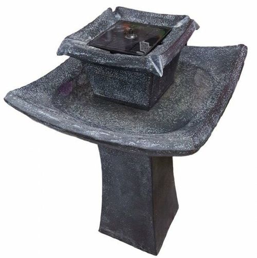 Large Solar Powered Water Fountain Outdoor Garden Feature  Pagoda Bird Bath — image 4