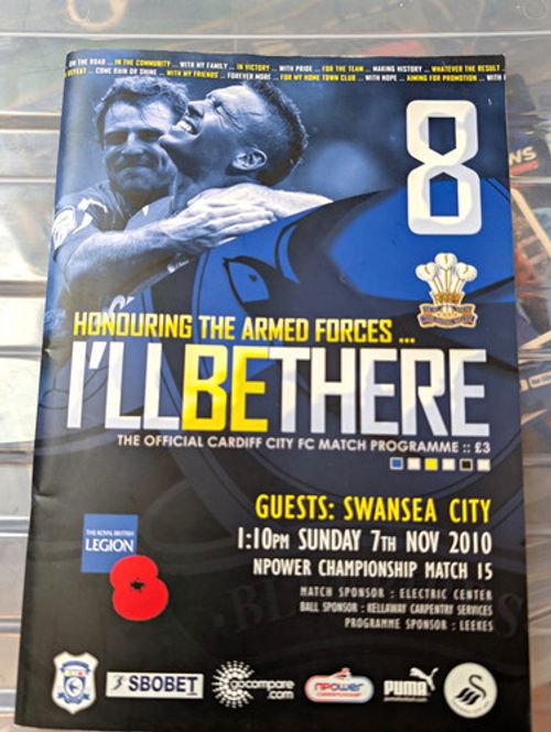 Cardiff City v Swansea City Official Matchday Programme Championship 7 Nov 2010