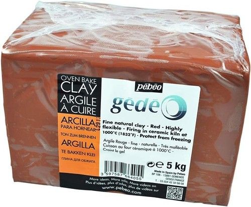 Red Kiln Fired Pottery Clay 5kg Natural Modelling Sculpting Wheel Throwing