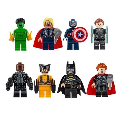 8Pcs Super Hero Comic Mini Figures Dc Minifigure Marvel/Spider-Man Toy Gift