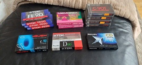 Blank Audio Cassette Tapes Bundle