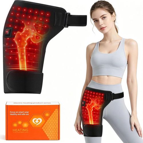 660nm Red Light Therapy Hip Wrap for Sciatica & Hip Pain Relief 3 Heating Levels — image 1