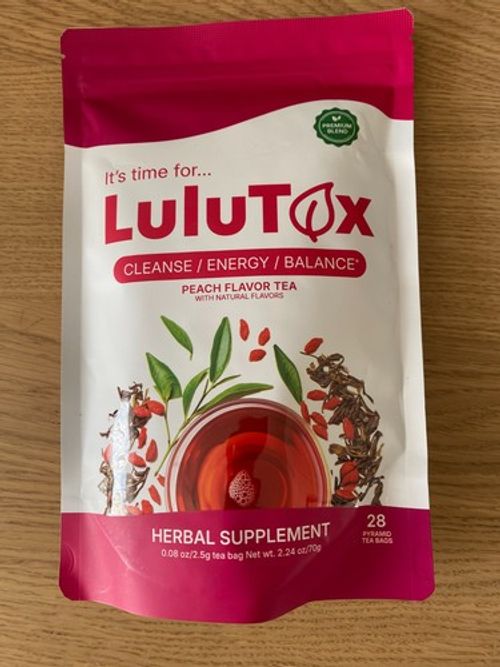 LULUTOX Original Detox Tea Herbal Blend for Healthy Weight & Digestive 28 PEACH