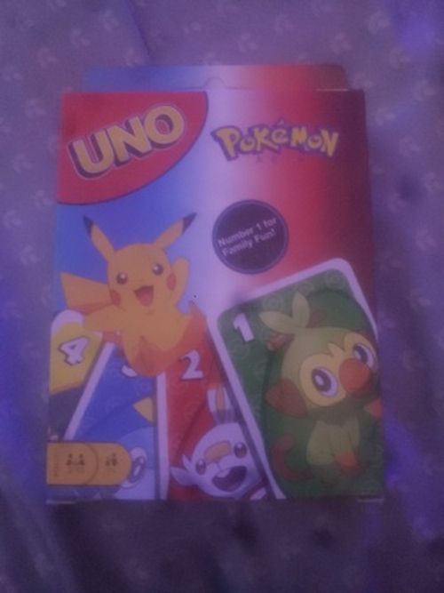 Pokemon Uno Card Game. Family Card Game. Great Gift. 