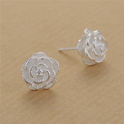 925 Sterling Silver Beautiful Flower Stud Earrings Jewellery Women Girls Gift UK