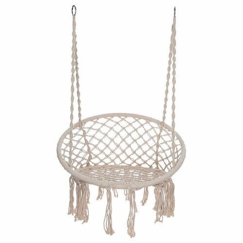 Comfort Hanging Hammock Rope Swing Chair Macrame Soft Outdoor Indoor Garden Seat