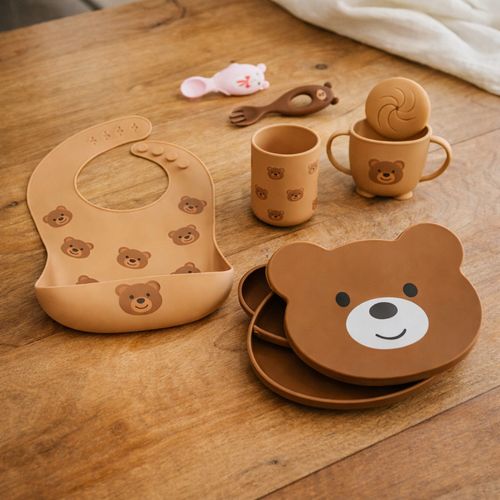 Toddler Weaning Kit Baby Silicone Feeding Set – Teddy Bear Design -  BPA Free — image 2