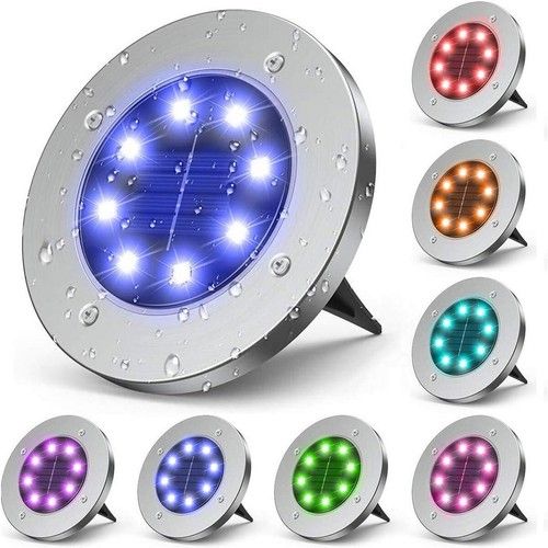 LED Solar Power Ground Lights Floor Decking Patio Outdoor Garden Lawn Path Lamp