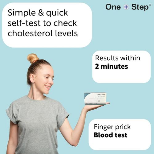One Step 2 x Total Cholesterol Test Kits, Home Cholesterol Test Kit UK — image 4