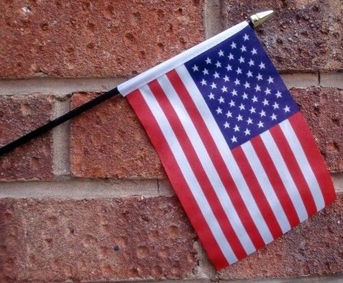U.S.A. flag PACK OF TEN SMALL HAND WAVING FLAGS USA UNITED STATES AMERICAN