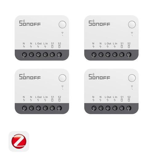 4Pack SONOFF Zigbee Smart Switch Compact 2-Way Router Module Alexa Google App