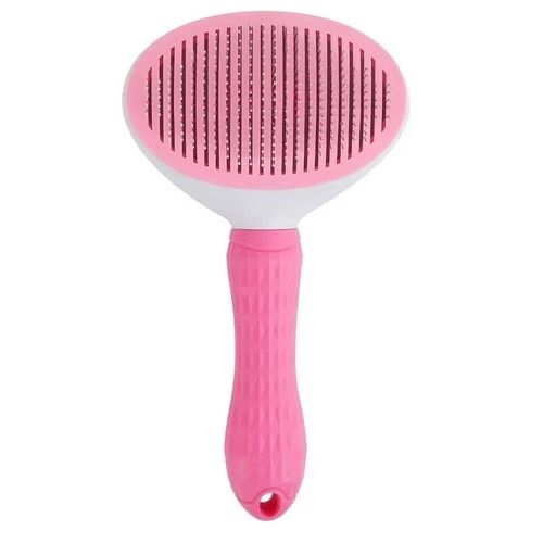 Pet Dog Cat Brush Massage Grooming Slicker Self Cleaning Slicker Brush Hair Comb — image 1