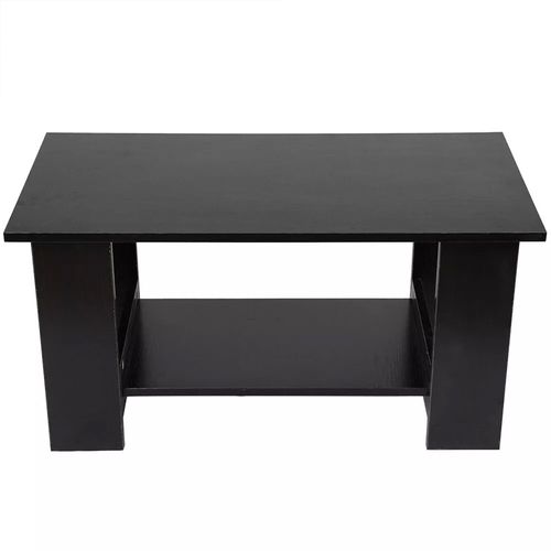 Modern Coffee Table Living Room Tea Side End Desk With Lower Storage Shelf Black — image 8