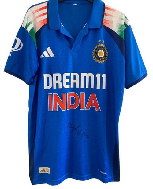 Ravindra Jadeja Signed India Cricket Shirt With COA And Photo proof