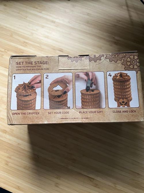 Cryptex ESC WELT Puzzle Gift Box With A Secret Lock Mechanism Like Da Vinci Code — image 3
