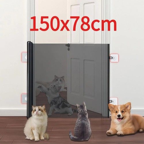 UK Pet Dog Gate Safety Guard Folding Baby Toddler Stair Gate Isolation Removable