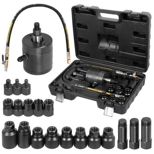 Pneumatic Injector Removal Puller Diesel Injector Extractor Air Tool 19 Adapters